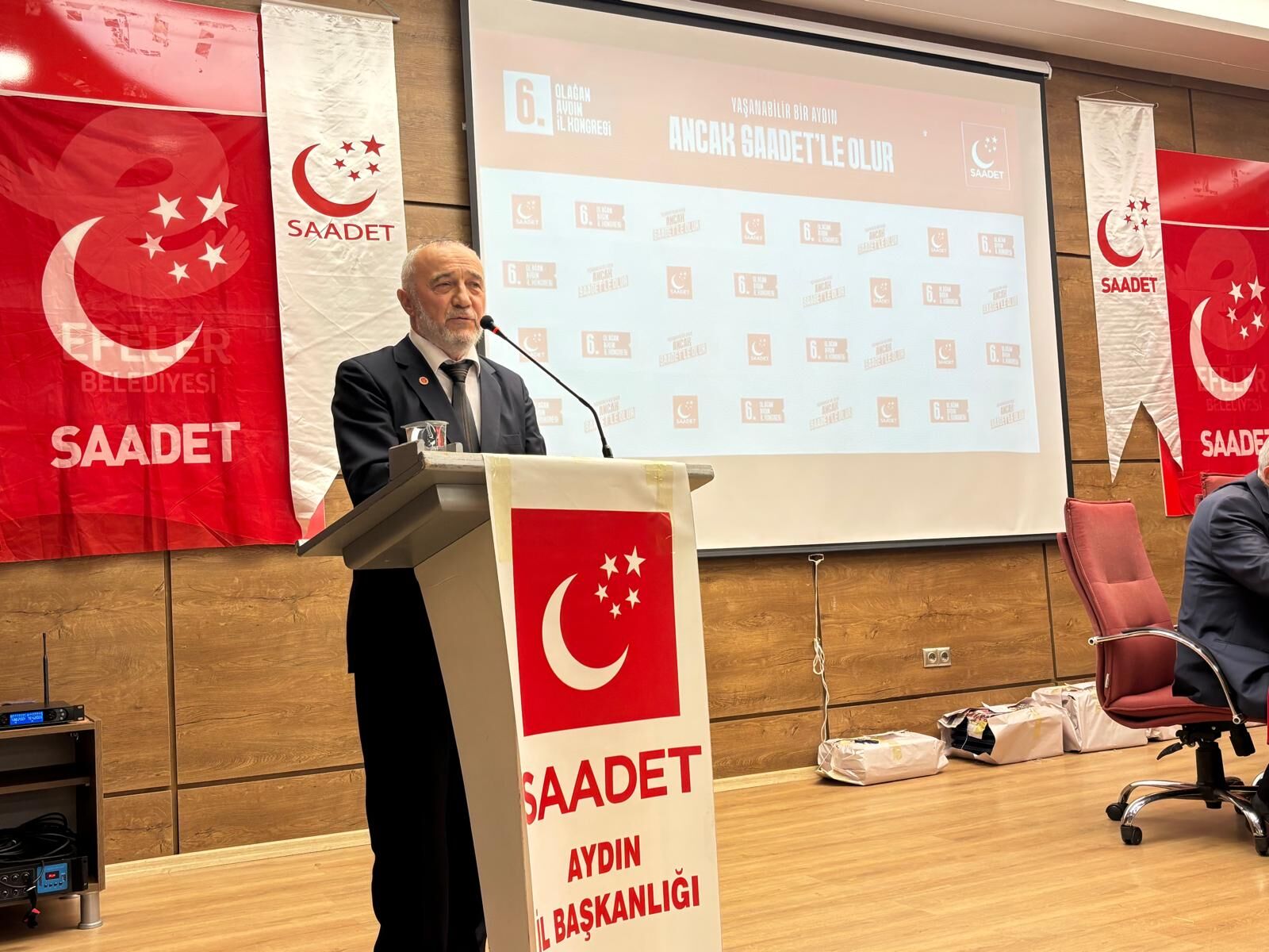 Saadet Partisi Aydın 6'ncı Olağan Kongresi'ni tamamlandı