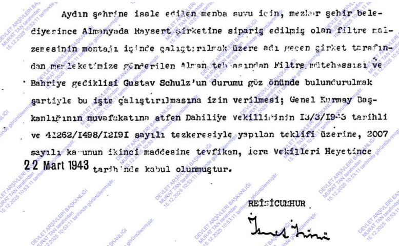 ‘İnönü’nün Aydın için attığı tarihi imza ortaya çıktı