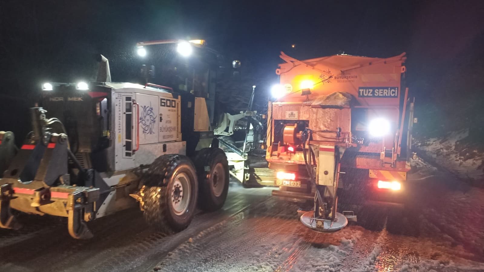 Aydın'da kar yağışı etkili oldu