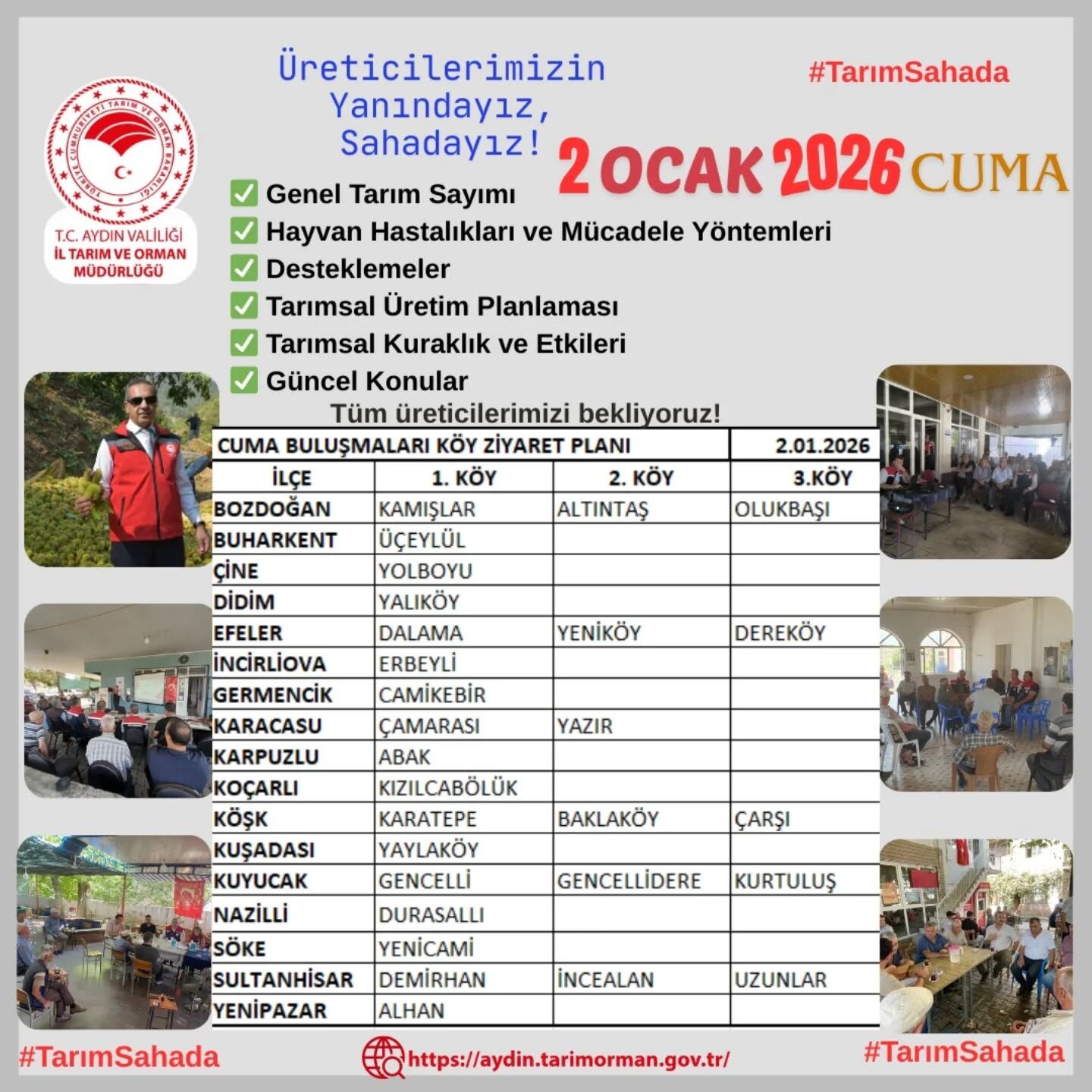 Aydın’da ‘Tarım Sahada’ buluşmaları tam gaz devam ediyor