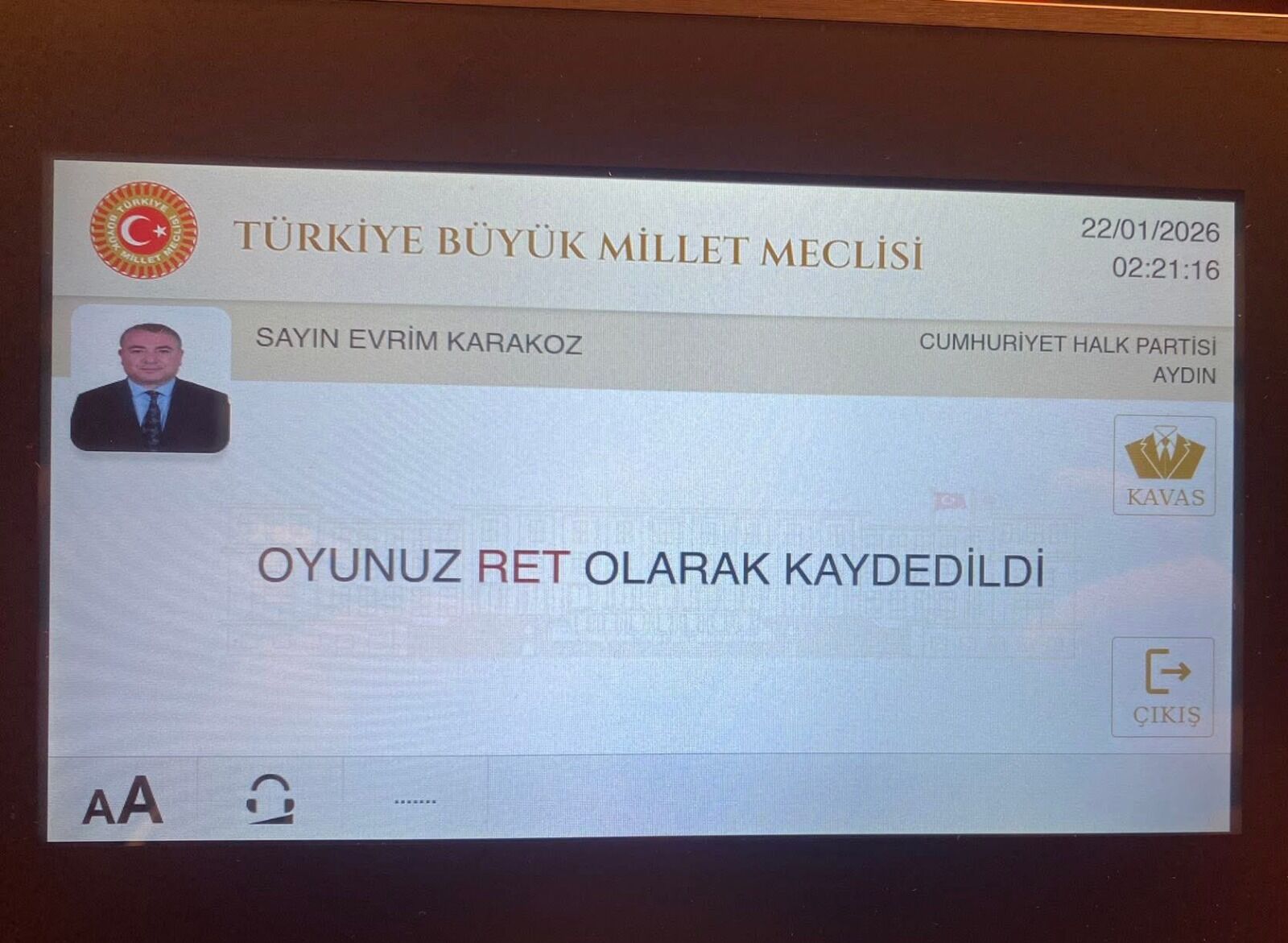 CHP Aydın milletvekillerinden ret oyu