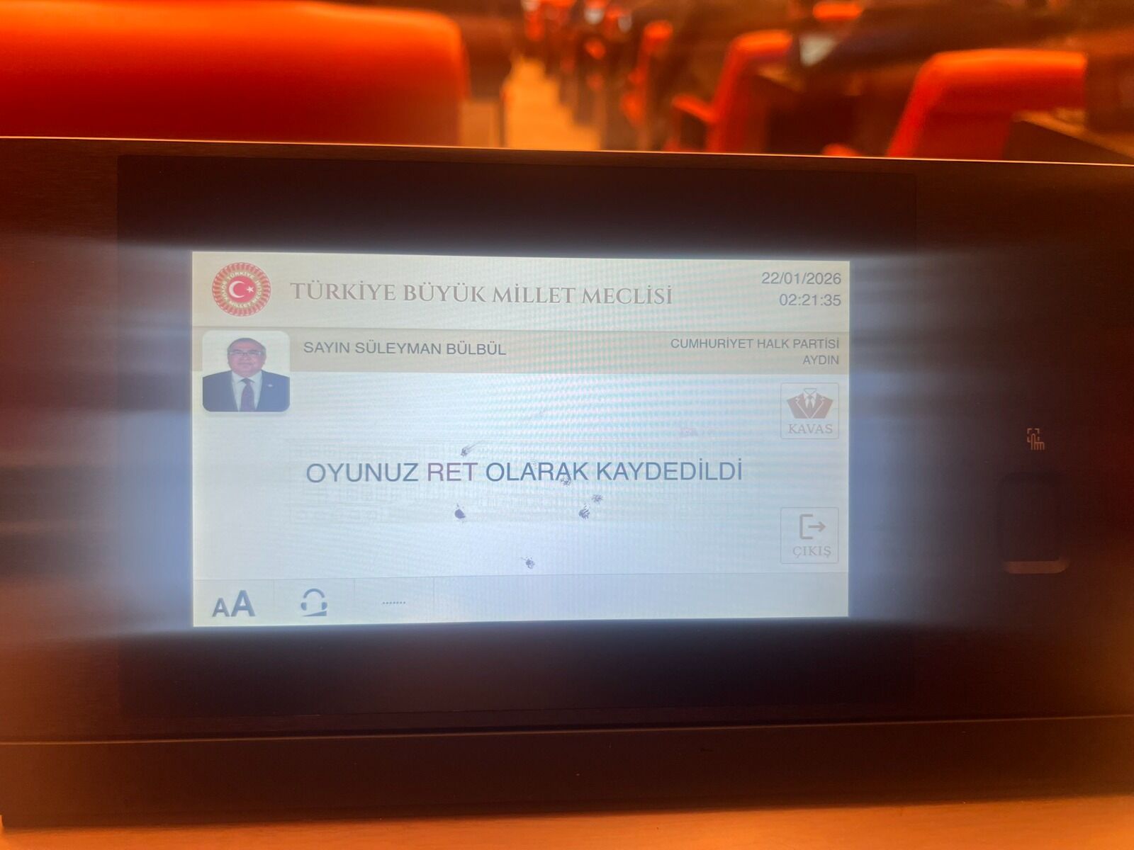 CHP Aydın milletvekillerinden ret oyu