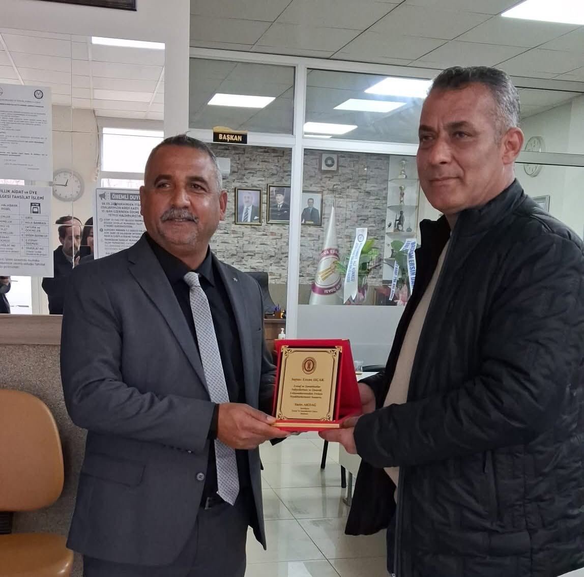 İncirliova Esnaf Odası’nda Akdağ, görevine başladı