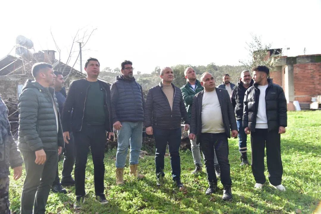 İncirliova’da çöken yolda inceleme: Yağışların ardından yol çalışması başlayacak