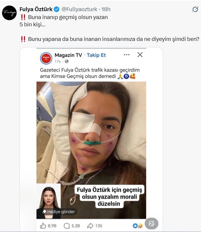 Gazeteci Öztürk, sosyal medyada paylaşılan fotoğrafıyla ilgili açıklama yaptı