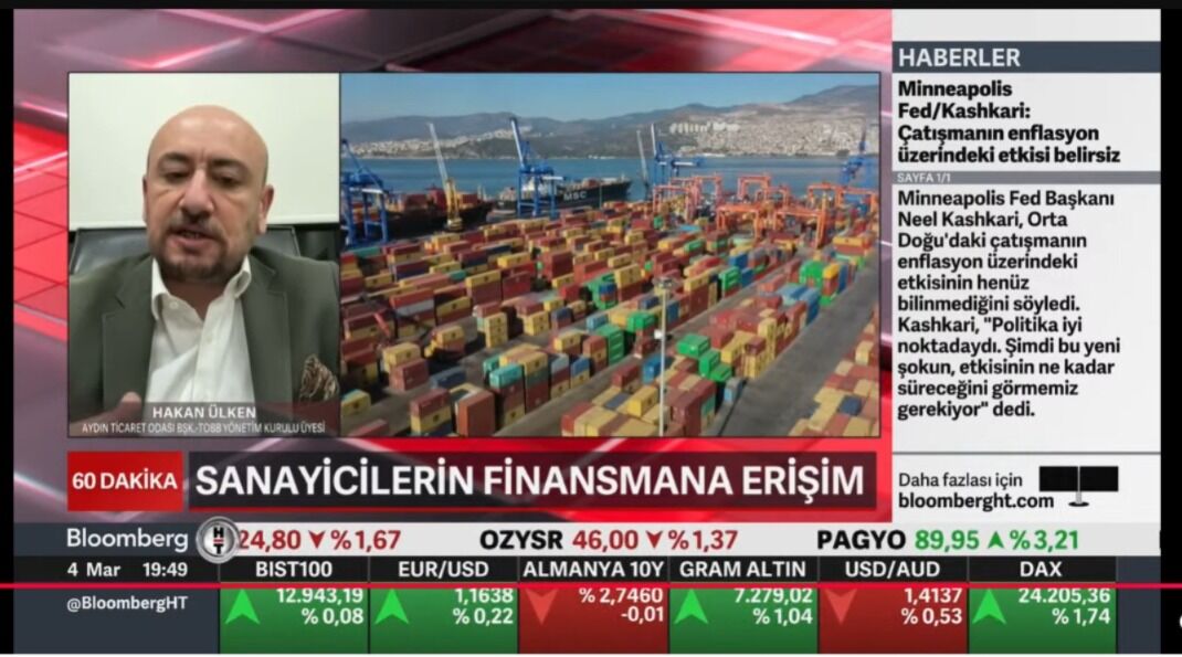 AYTO Başkanı Hakan Ülken Bloomberg HT’de ekonomiyi değerlendirdi