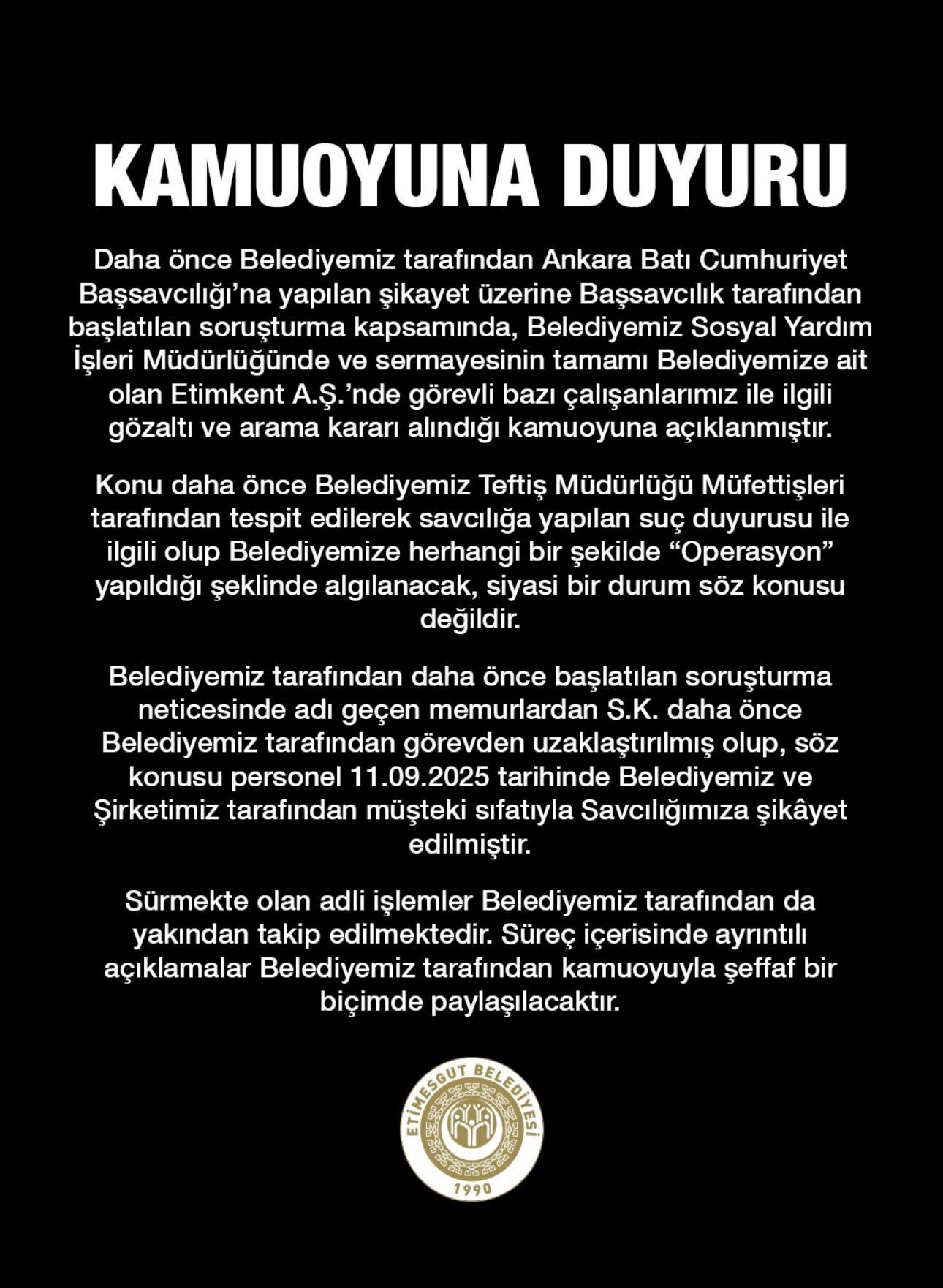 CHP’li bir belediyeye daha operasyon! Zimmet suçlamasıyla 4 şüpheli gözaltında