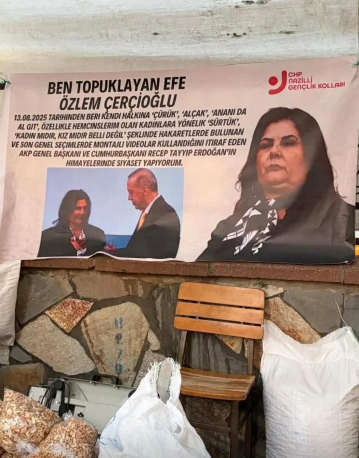Nazilli’de pankart olayı! Gençlik kolları başkanı ifadeye çağırıldı