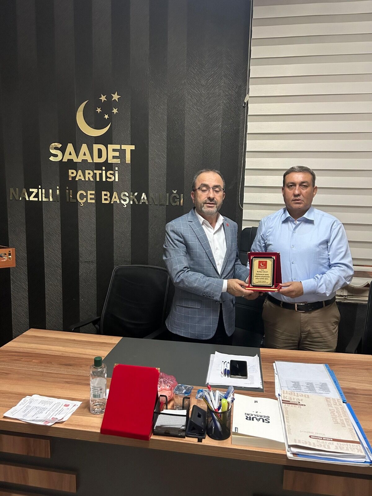 Nazilli Saadet Partisi’nde bayrak değişimi: Sağat görevi Kırca’dan devraldı