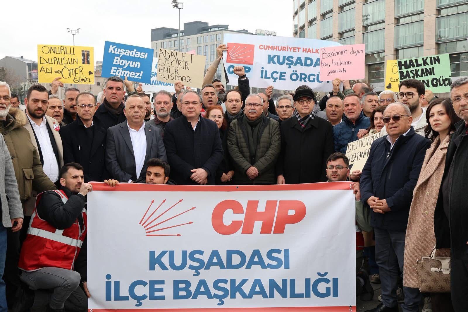 CHP Aydın Örgütü, Başkan Günel’e destek için Çağlayan Adliyesi’nde