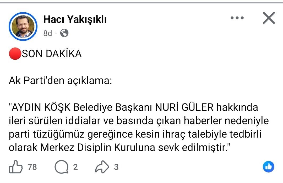 AK Parti'den Nuri Güler ile ilgili dikkat çeken karar