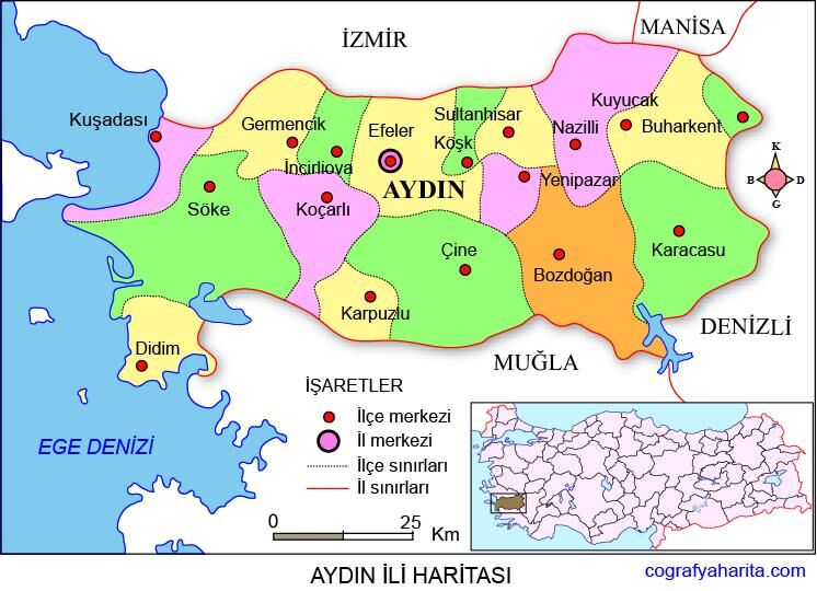 Aydın Ege Bölgesinin Neresinde