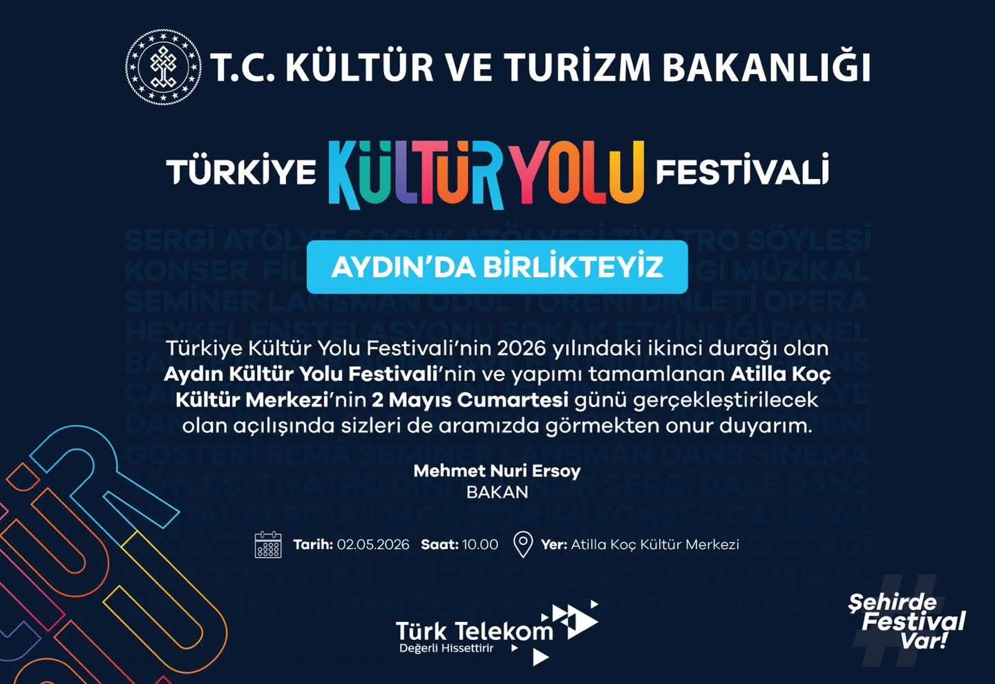 Aydın'daki dev festivale sayılı günler: Bakan Ersoy herkesi davet etti