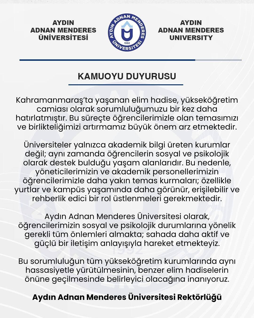 Aydın’daki yükseköğretim kurumları da teyakkuzda