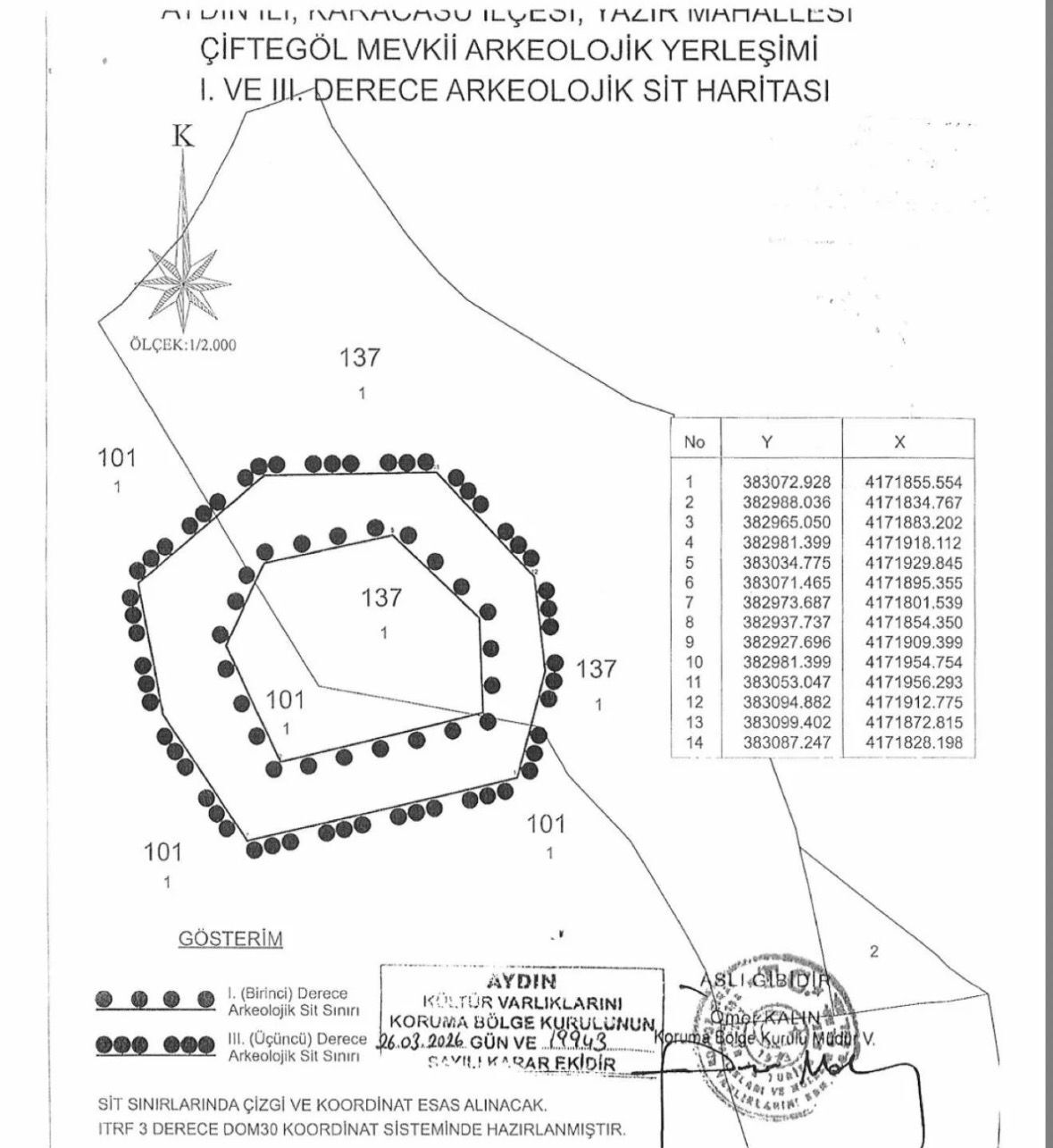 Karacasu’da tarihi kurtaran ihbar! Roma kalıntıları koruma altına alındı
