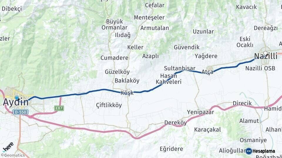 Nazilli Aydın Arası Kaç Km 1