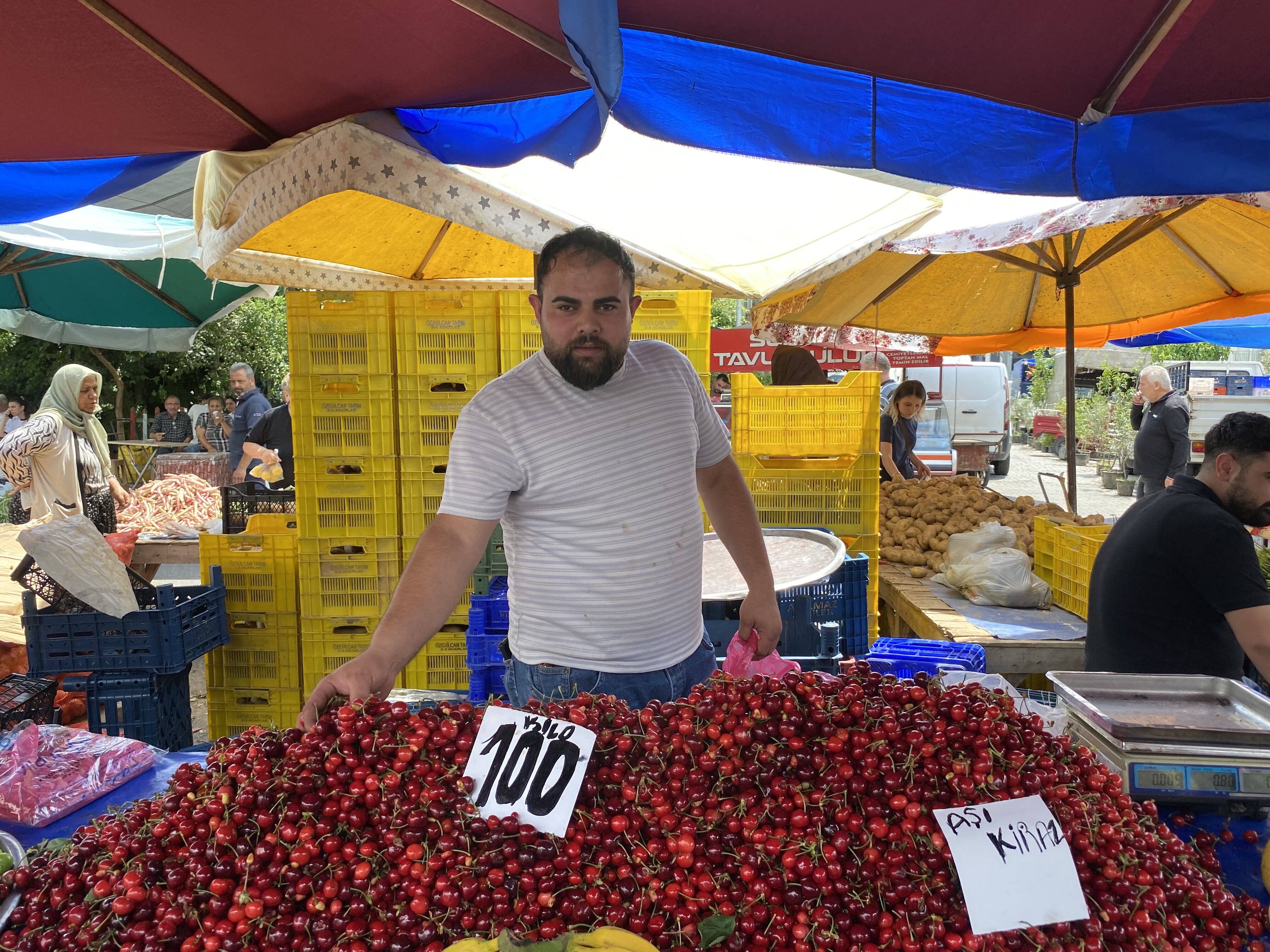Aydin Pazarinda Kiraz Alarmi Tezgahta Bol Alan Yok 664939 4Dd365