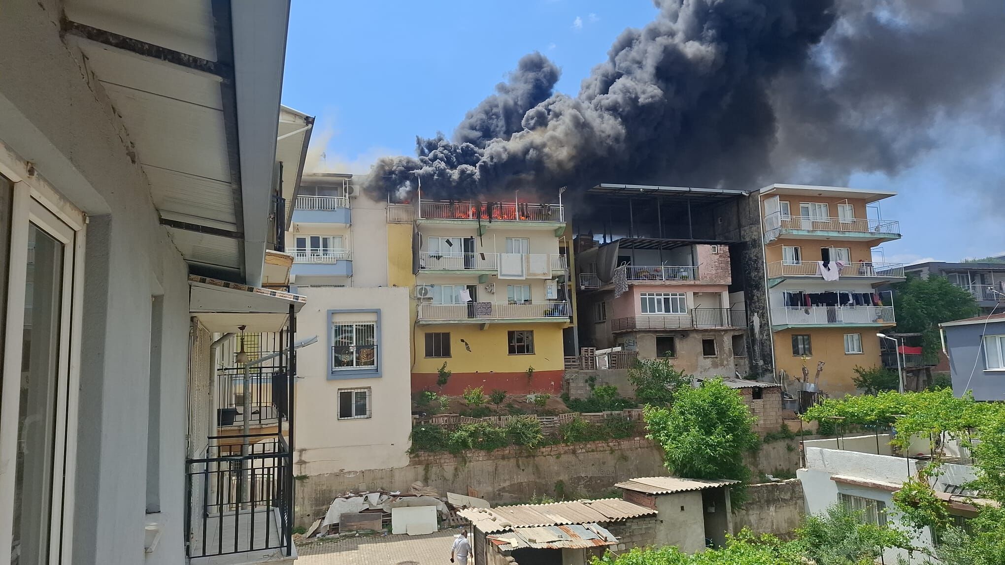 Aydın’da yürekleri ağza getiren yangın! Mahalleliler sokağa döküldü