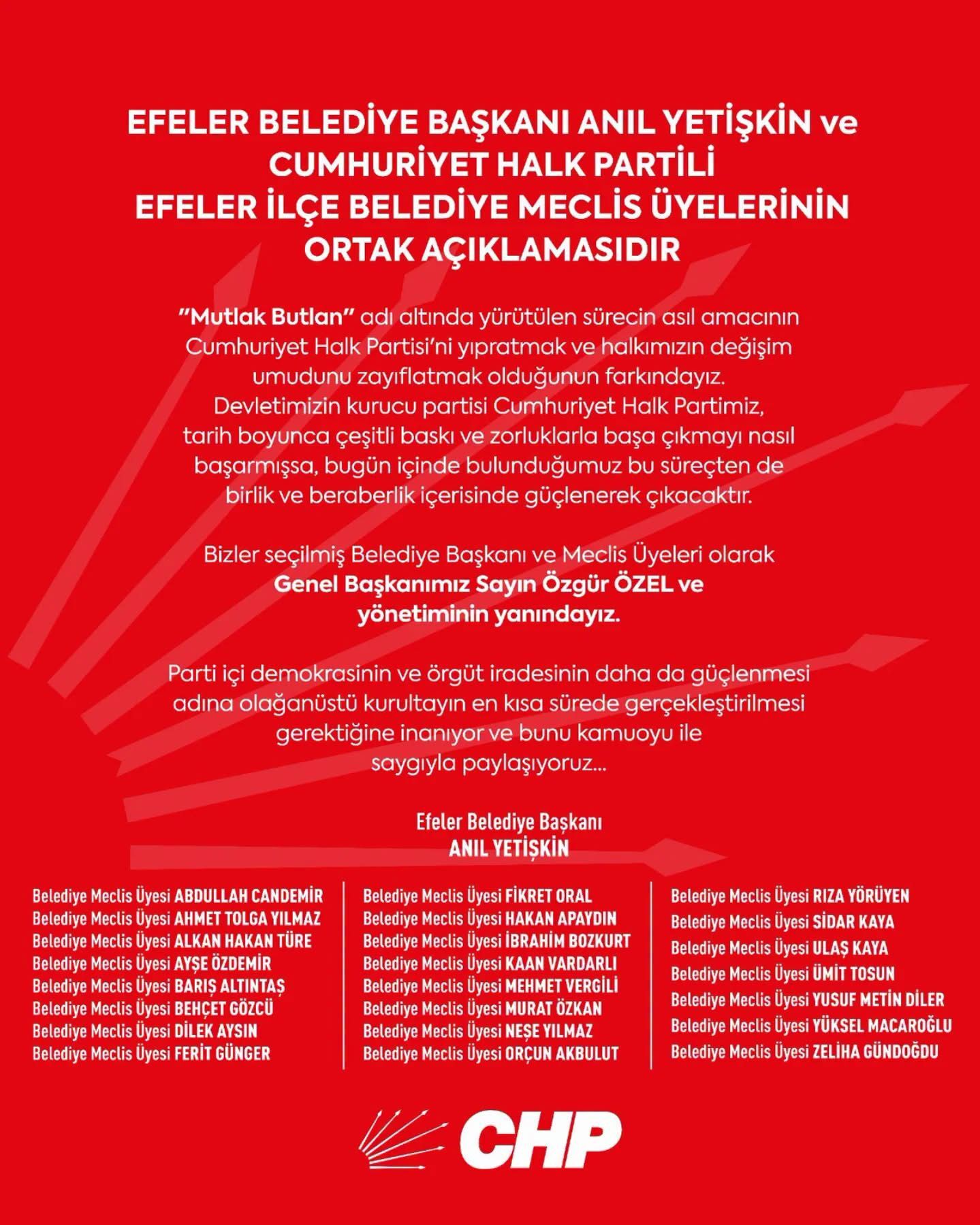 Efeler, Didim ve Kuyucak’tan Özel’e tam destek