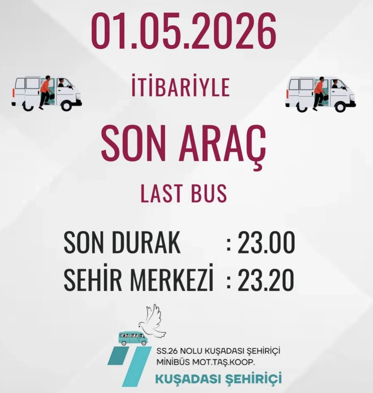 Kuşadası'nda Gece Ulaşımına Yaz Ayarı Geldi