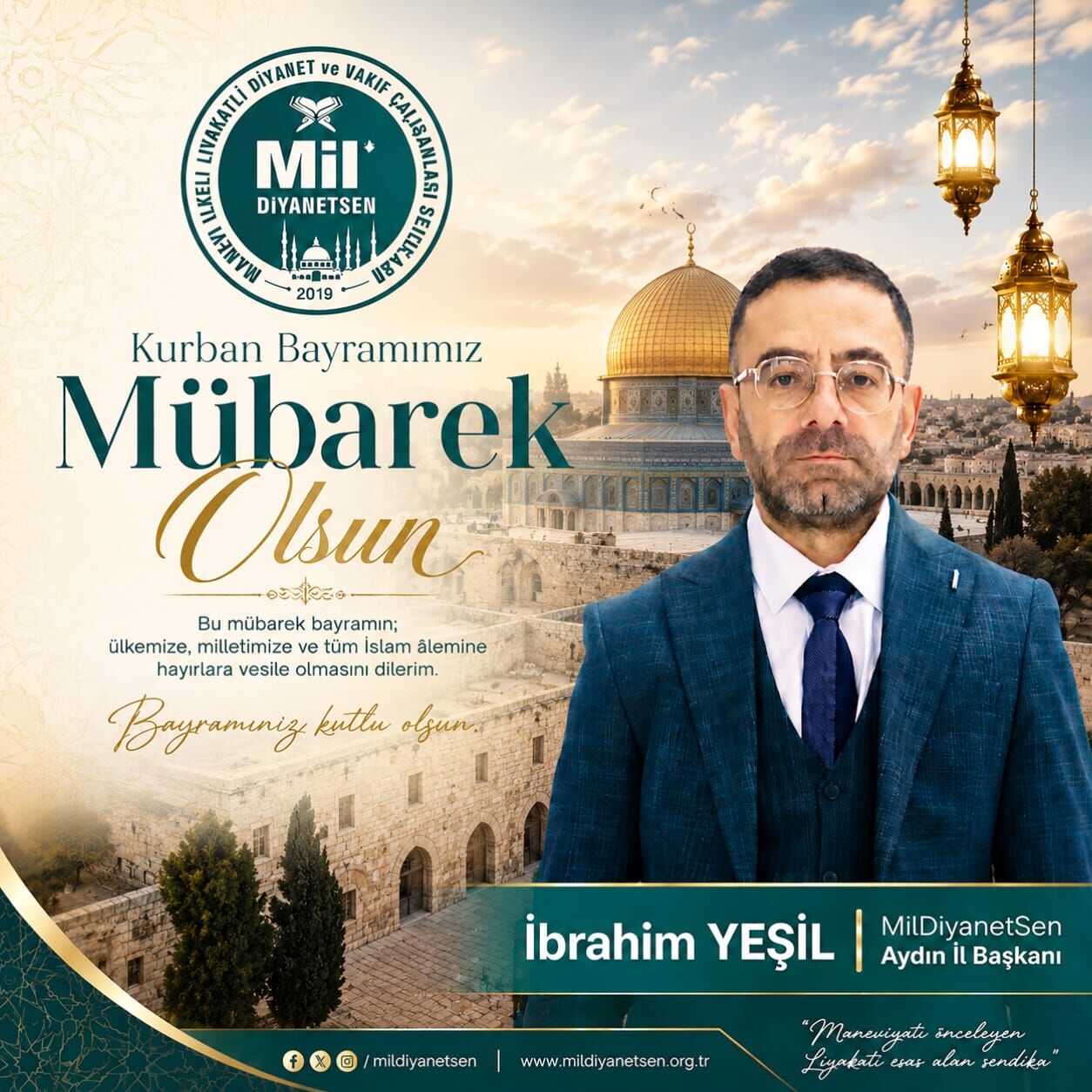 Mil-Diyanet Sen Aydın’dan ‘Kurban Bayramı’ mesajı