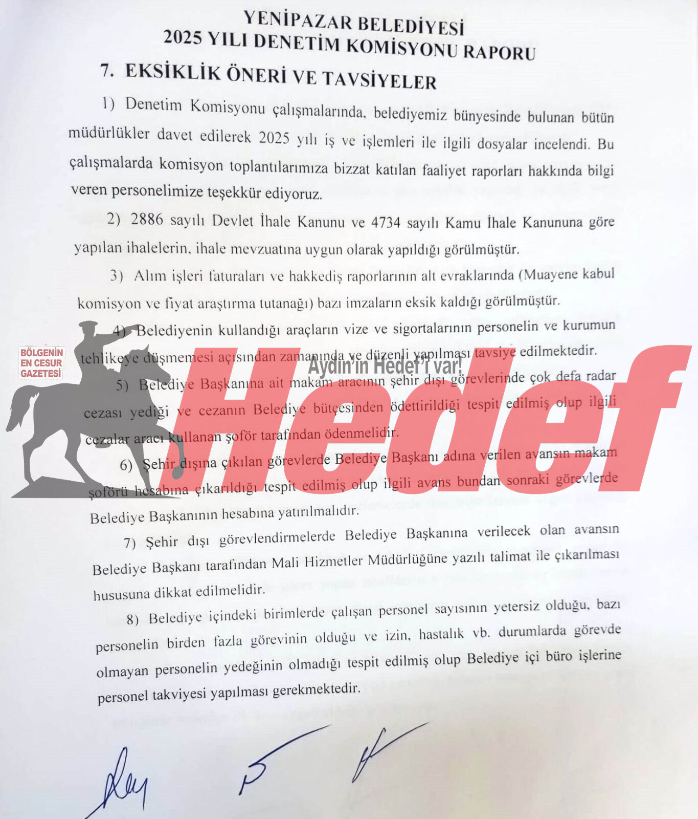 Yenipazar’da makam aracının cezası halkın cebinden çıkıyor!
