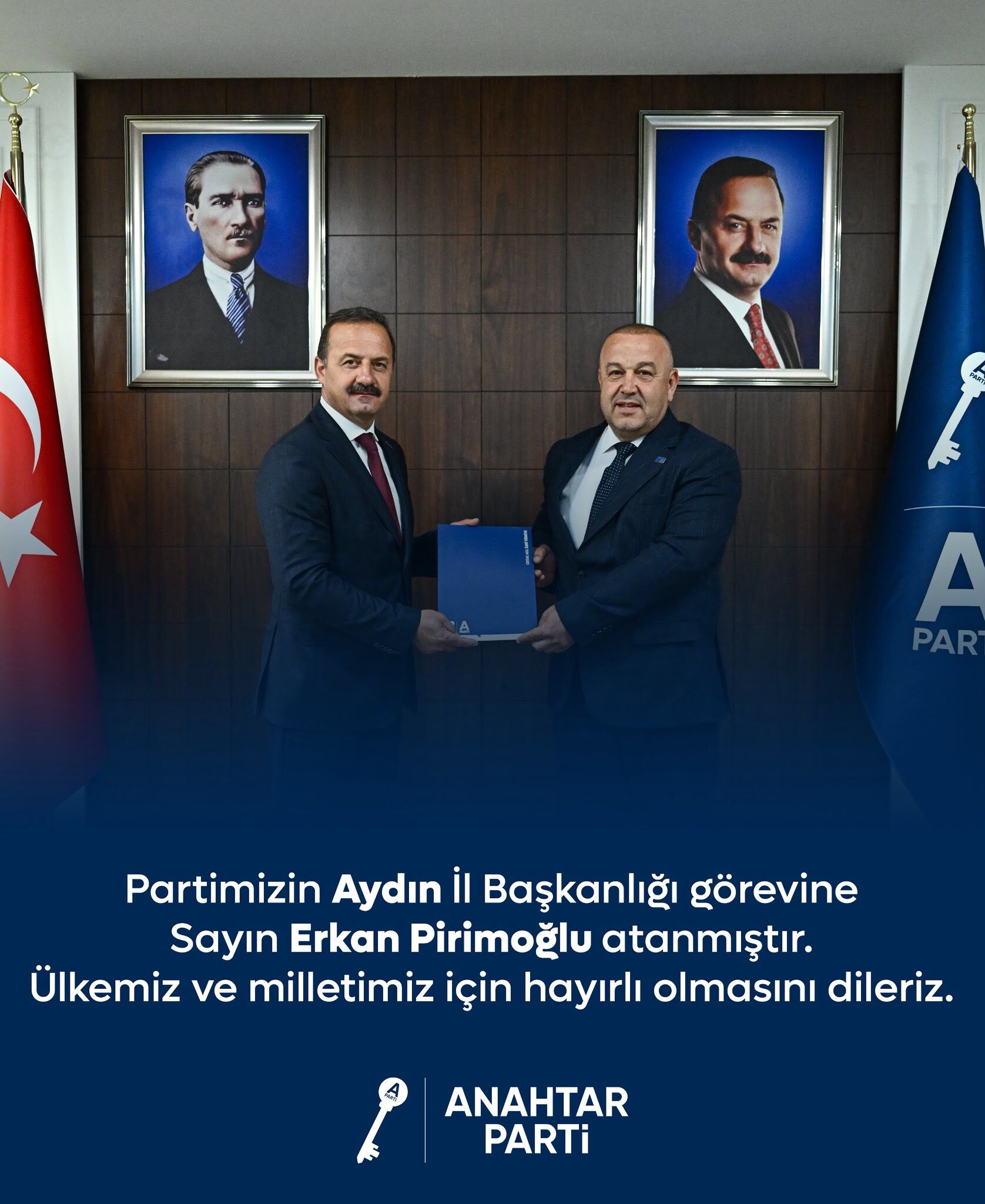 Anahtar Parti Aydın’da Yeni Atama İl Başkanı Belli Oldu