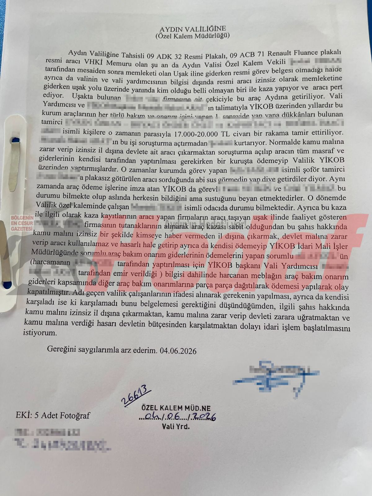 Aydın Valiliği’ndeki araç skandalı iddiası yargıya taşındı