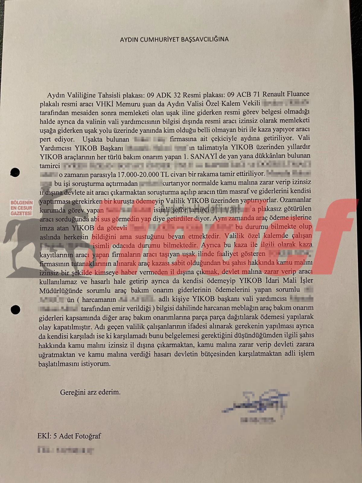 Aydın Valiliği’ndeki araç skandalı iddiası yargıya taşındı