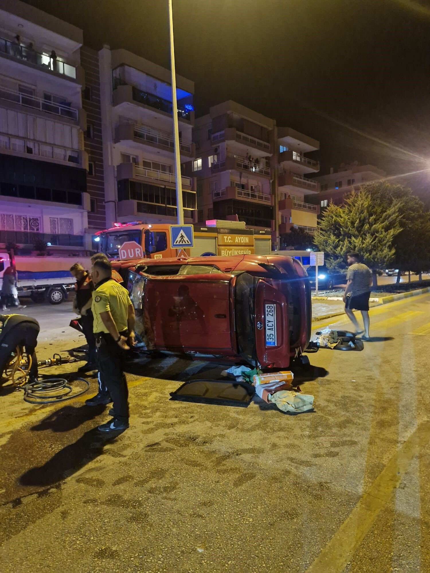 Aydın’da feci kaza! Takla atan araçtaki sürücü hastaneye kaldırıldı