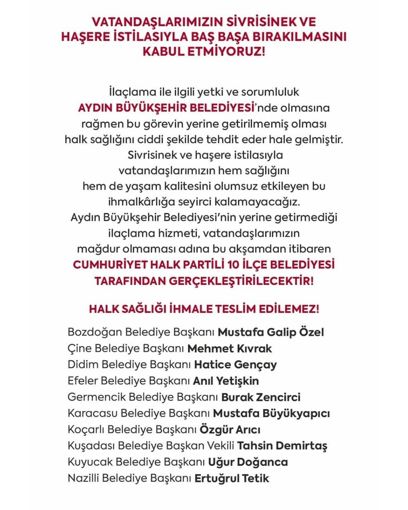 Aydın’daki 10 Ilçede Sonunda Ilaçlama Başlıyor Chp’li Belediyelerden Ortak Ilaçlama Kararı (1)