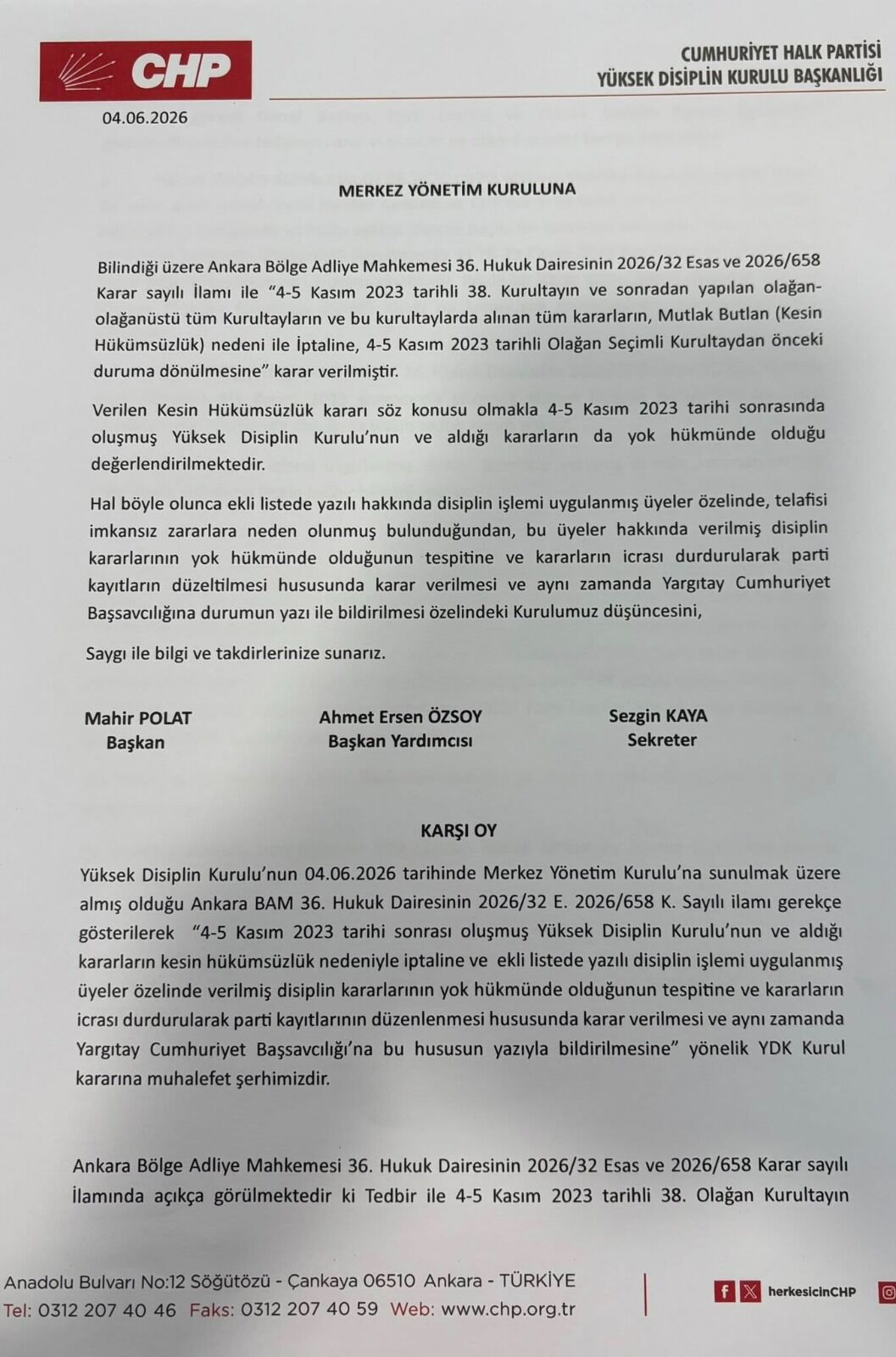CHP'li Bülbül'den af kararına veto