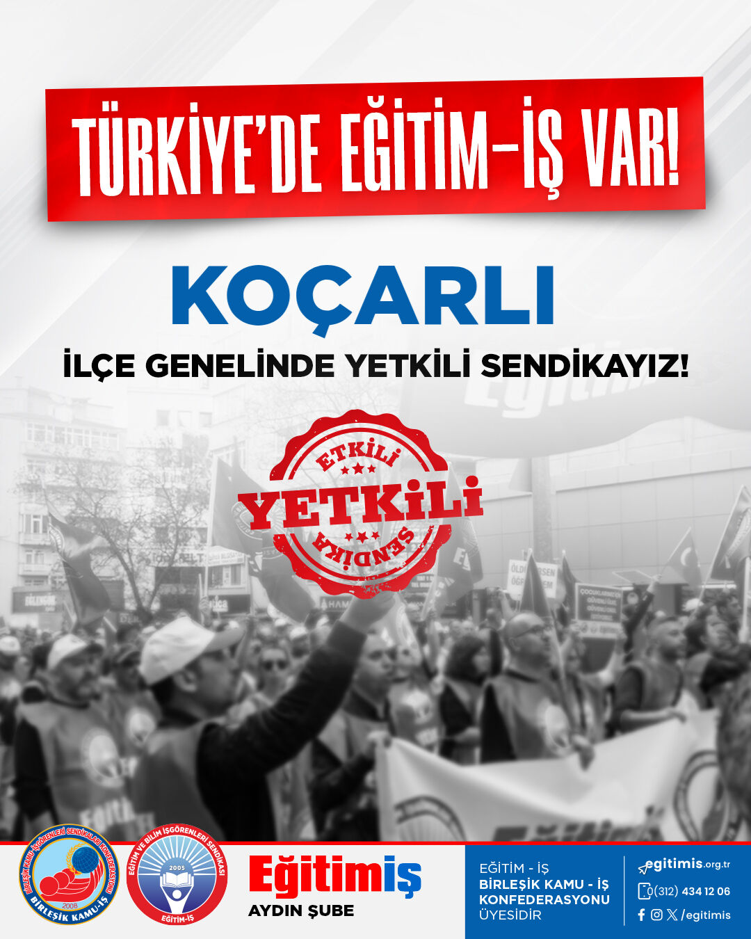 Eğitim İş Aydın’da Gücünü Artırıyor Başkan Özdemir Büyük Başarıyı Gururla Duyurdu (1)