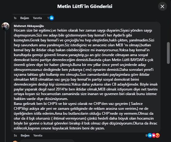‘Mutlak Butlancı’ Chp’li Baydar Aslan Kesildi! Partililerinden Tepki Gecikmedi! (4)