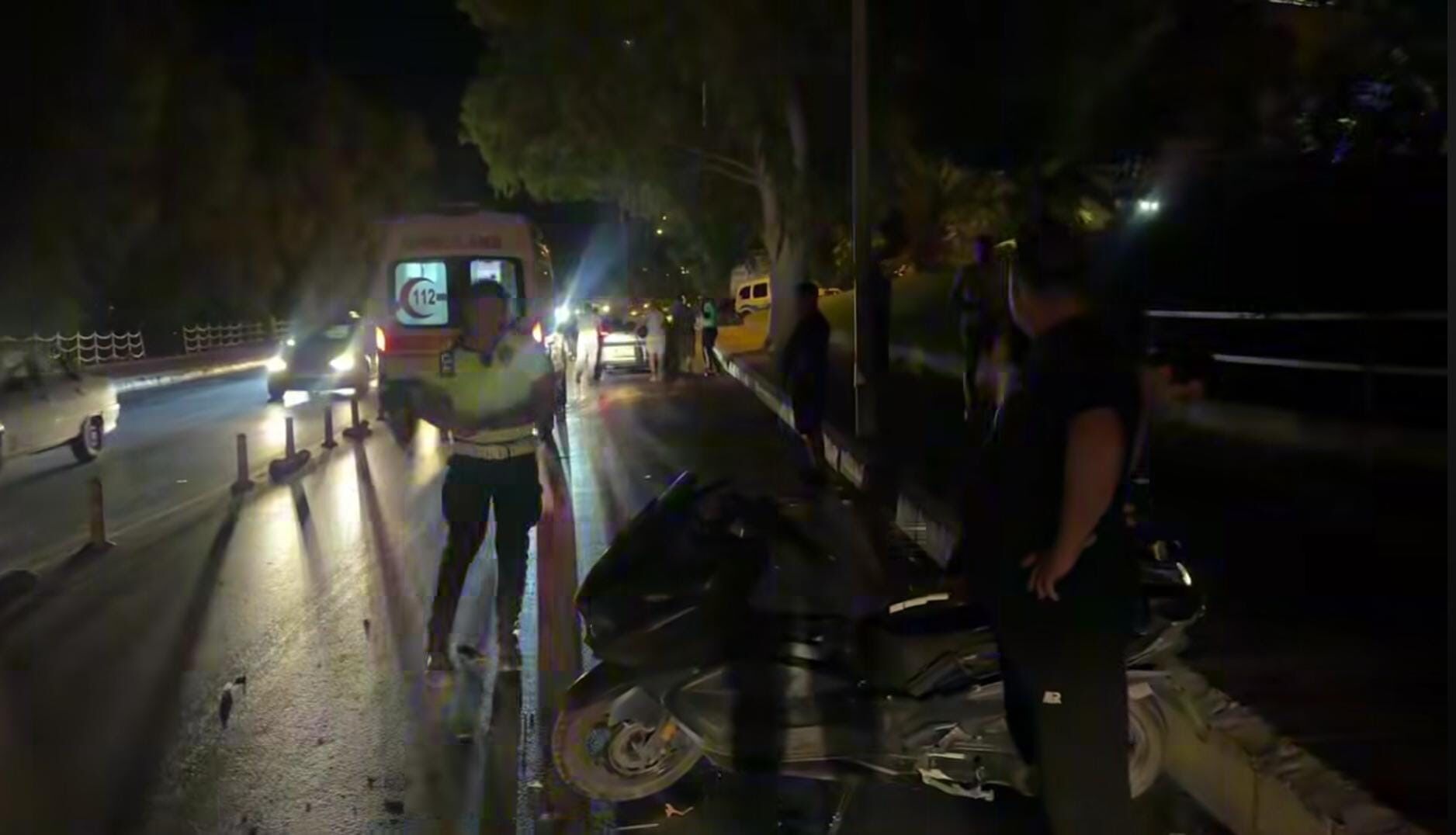 Söke'de trafik kazası: Motosiklet sürücüsü ağır yaralandı