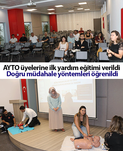 AYTO üyelerine ilk yardım eğitimi verildi