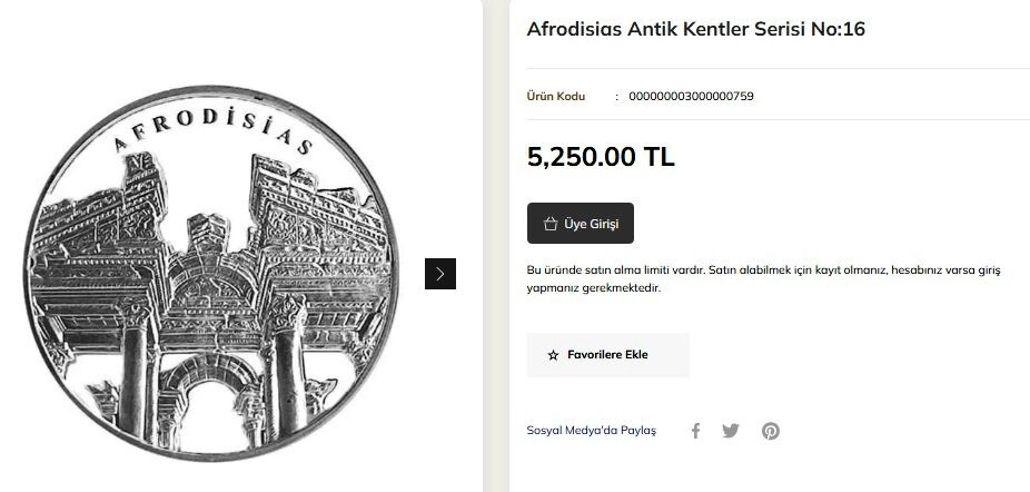 Aydın’a özgü gümüş hatıra para zamlandı