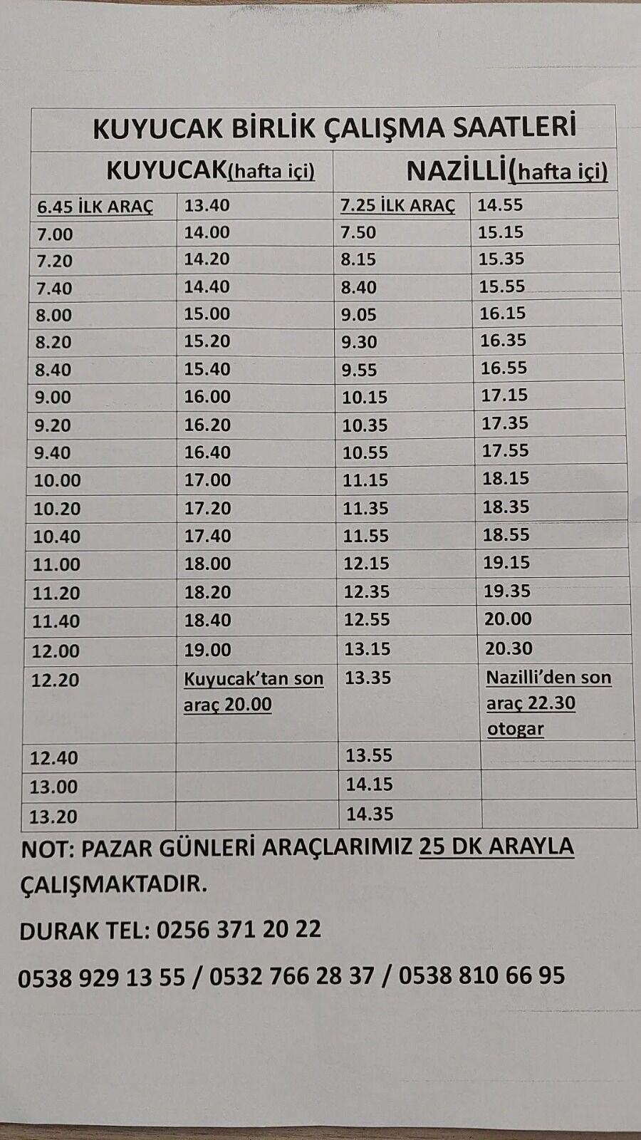 Aydın’da o minibüsü kullananlar dikkat! Sefer saatleri baştan sona değişti