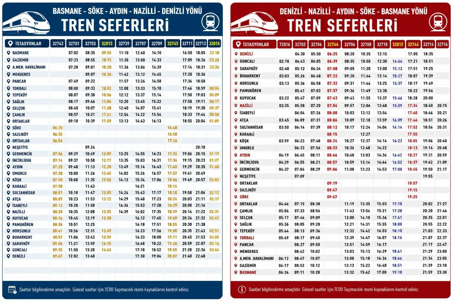 Aydın'da TCDD bölgesel tren seferleri yenilendi: Hangi yöne saat kaçta sefer var?