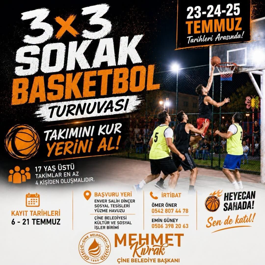 Çine’de Bir Ilk Sokak Basketbol Turnuvası Düzenlenecek! (1)