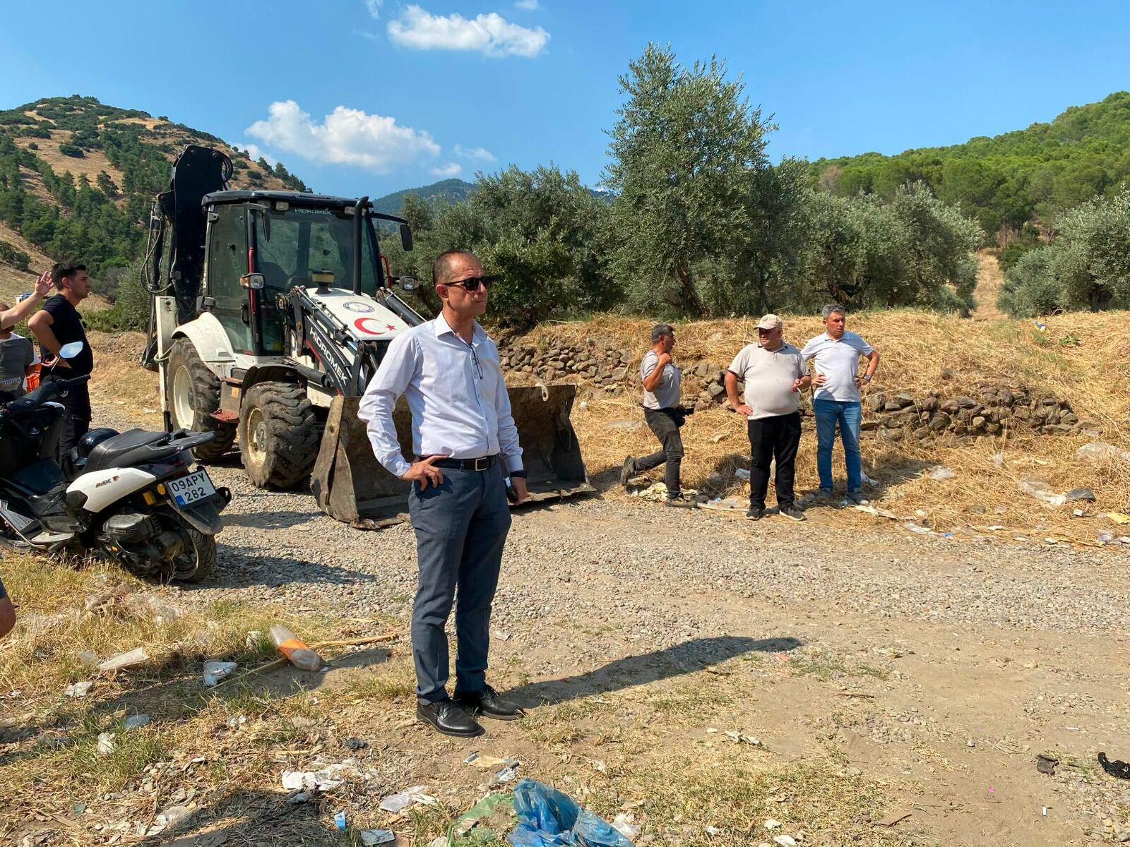 Kuyucak’taki Eski Çöplükte Yangın Paniği Başkan Doğanca Bölgeye Koştu (3)