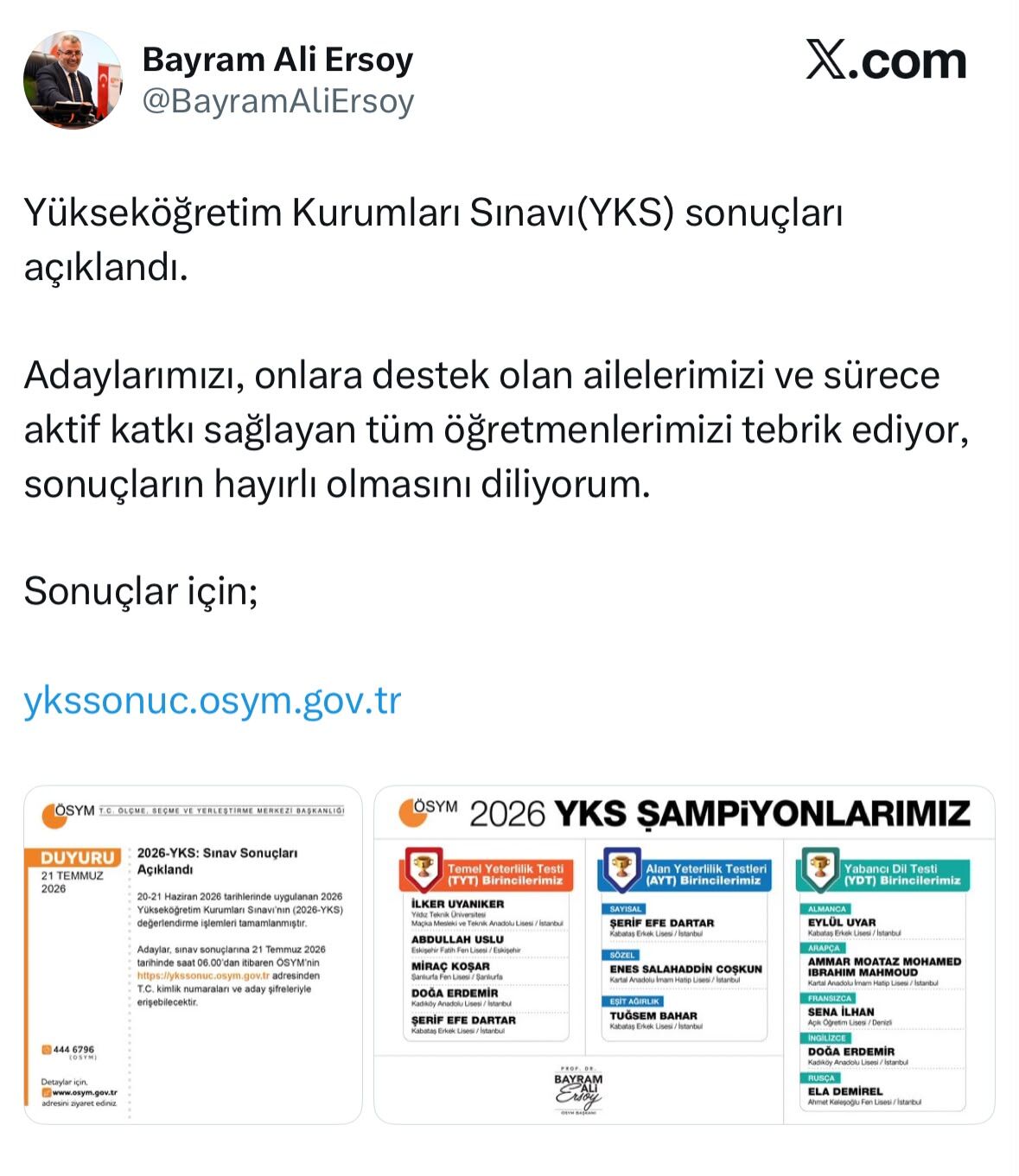 Yks Sonuçları Açıklandı Milyonlarca Adayın Bekleyişi Sona Erdi (1)