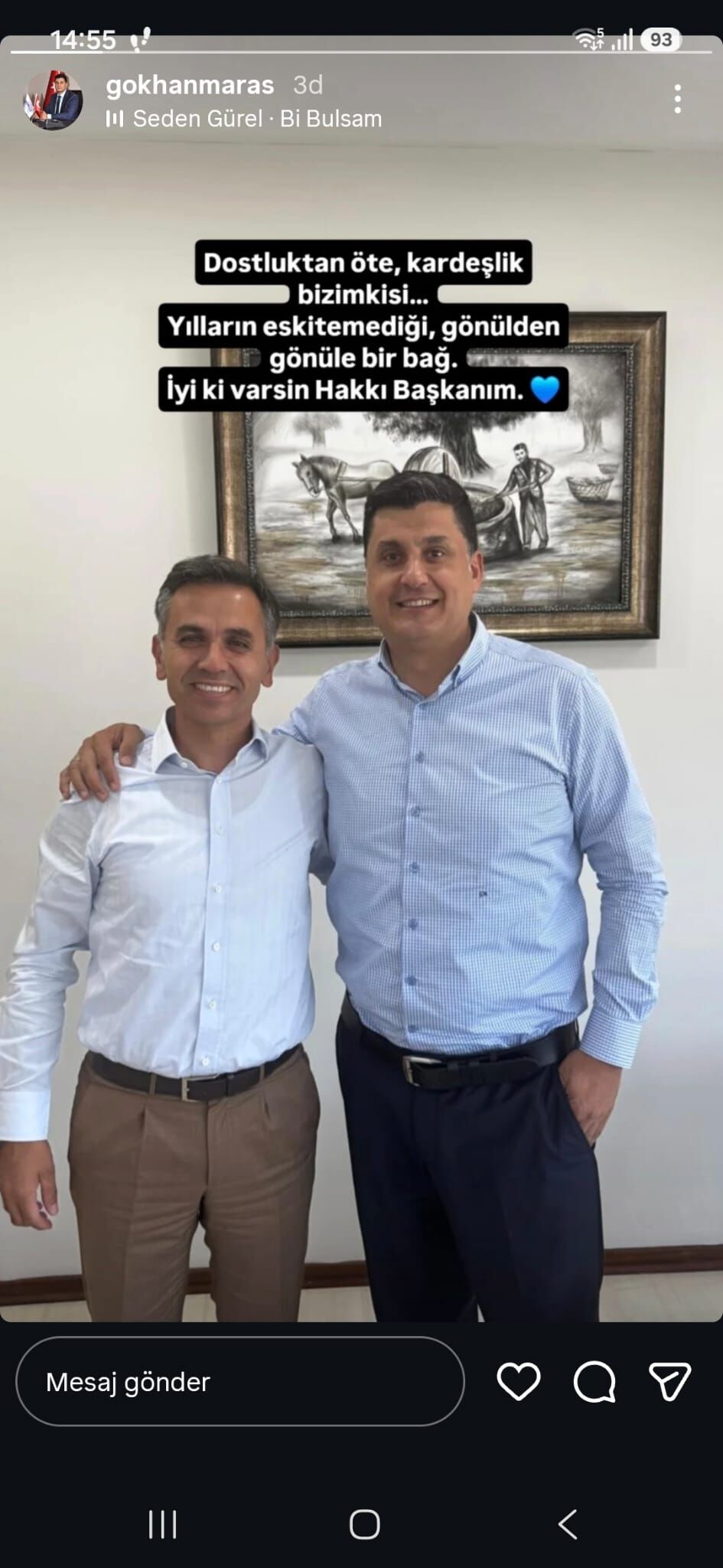AYSO Başkanı Maraş ile Gözlüklü’den güçlü dostluk mesajı