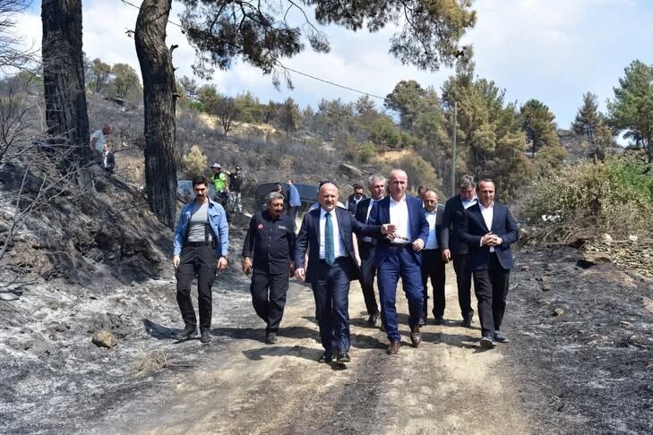 Bakan Yardımcısı Bulut Ve Vali Varol Çine Yangın Bölgesinde (3)