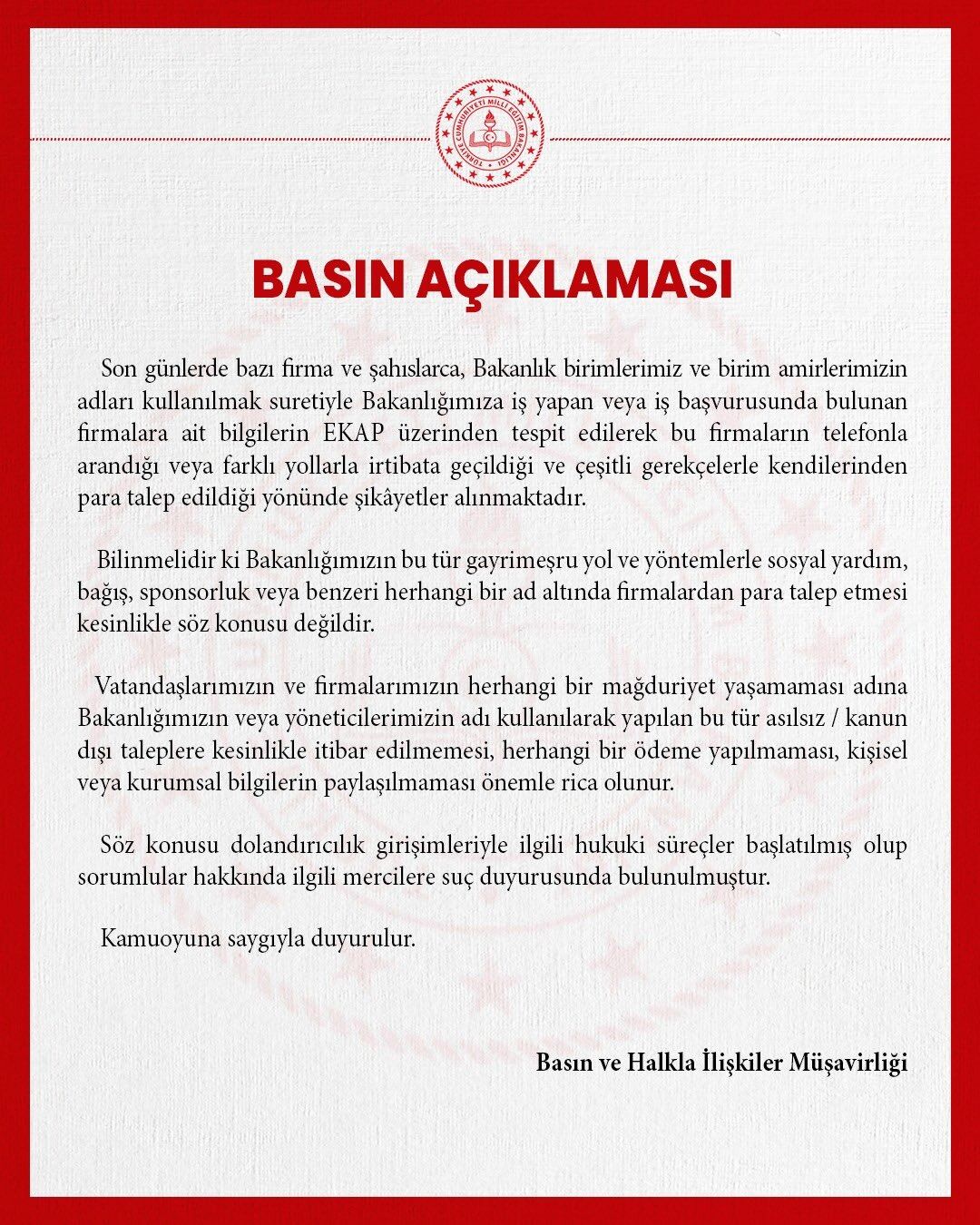 Bakanlıktan Arıyoruz Diyenlere Aman Dikkat ! Ödeme Yaparsanız Yandınız (2)