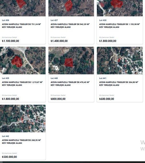 Bakanlıktan Aydın’ın en küçük ilçesinde dev satış! Toplamda 25 arsa açık artırmayla satılacak