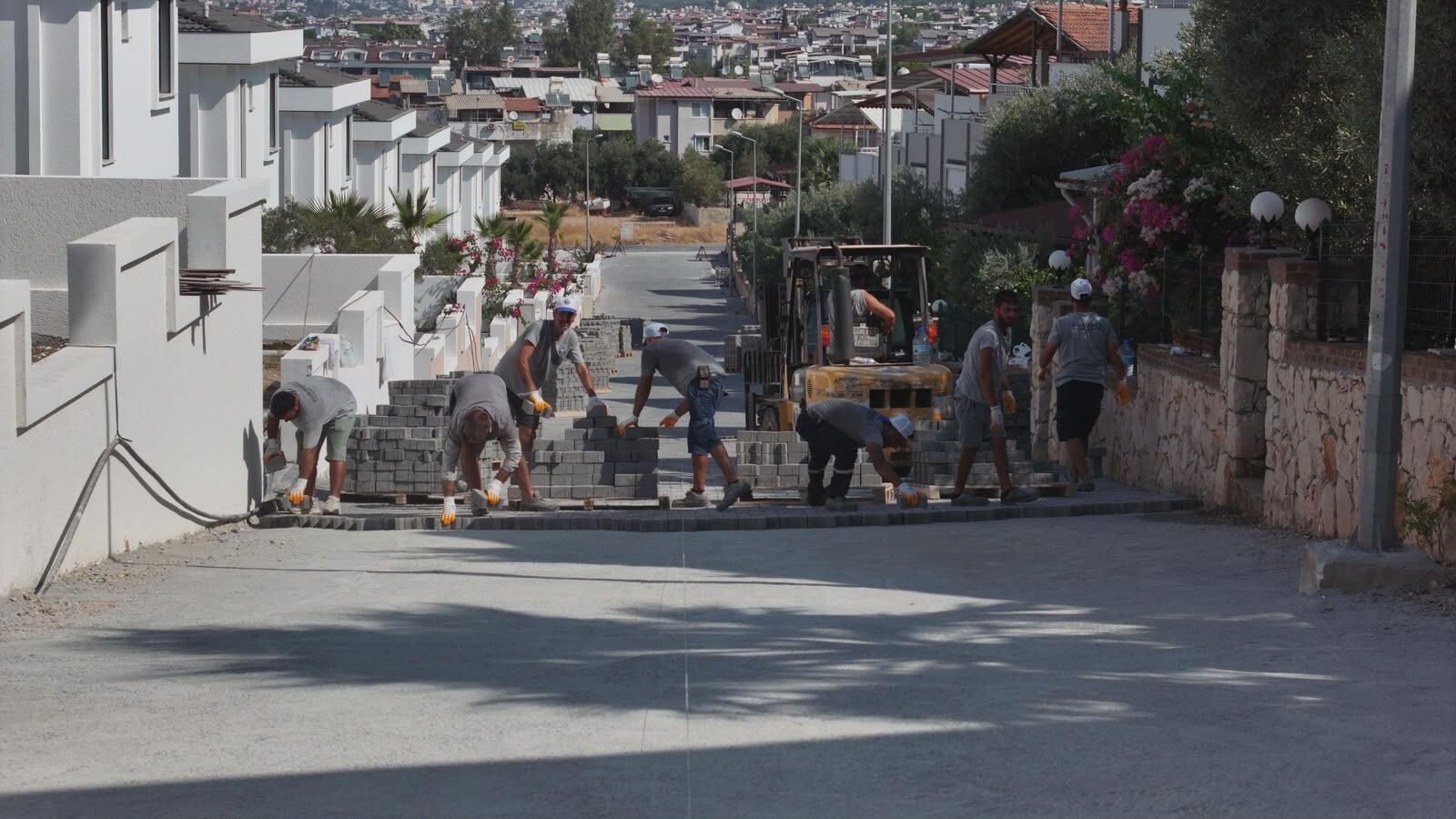 Didim Akbük Parke Taşı Ile Kaplanıyor (3)