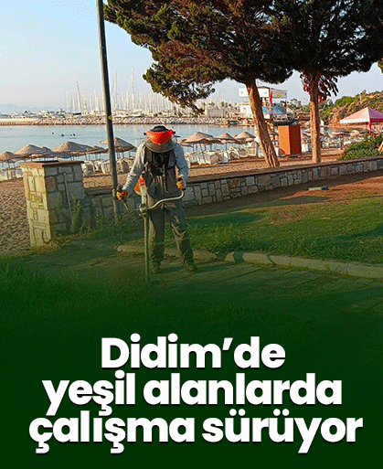 Didim’de yeşil alanlarda çalışma sürüyor