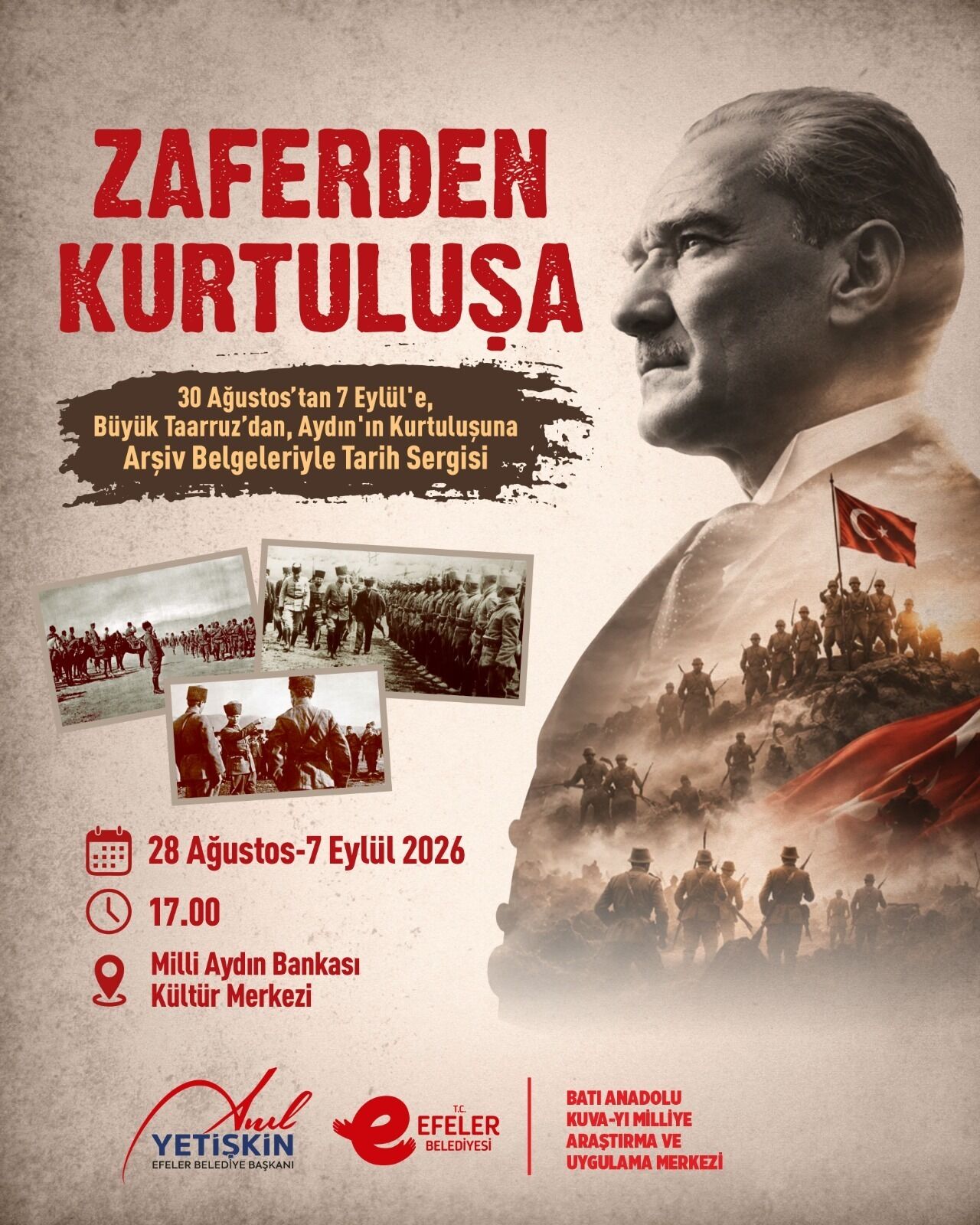 Efeler Belediyesi’nden Tarihi Sergi! Zaferden Kurtuluşa” Ziyaretçilerini Bekliyor (1)