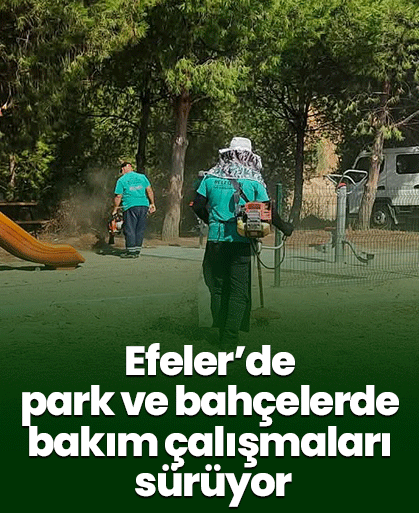 Efeler’de park ve bahçelerde bakım çalışmaları sürüyor